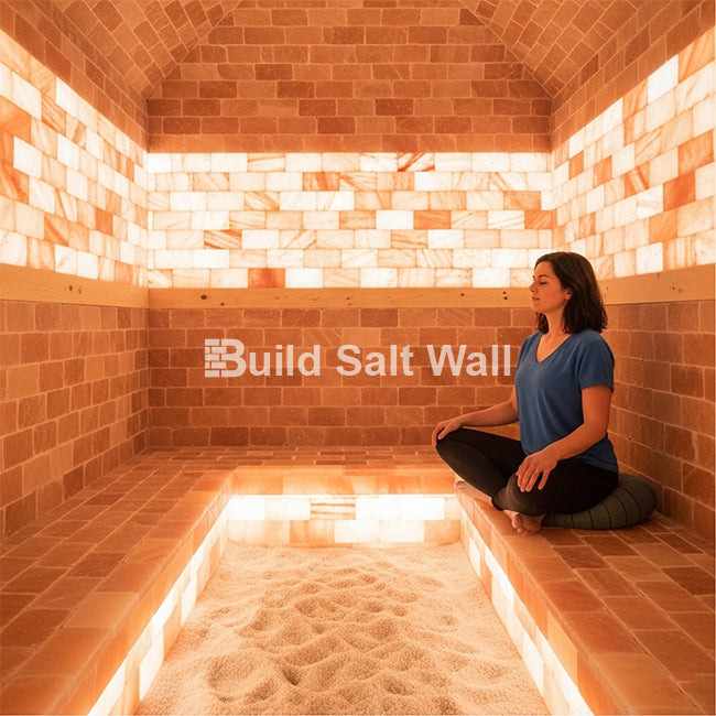 Build 6 sq. ft. Pink Salt Wall With 30 Himalayan Salt Bricks and 1 Salt Adhesive
