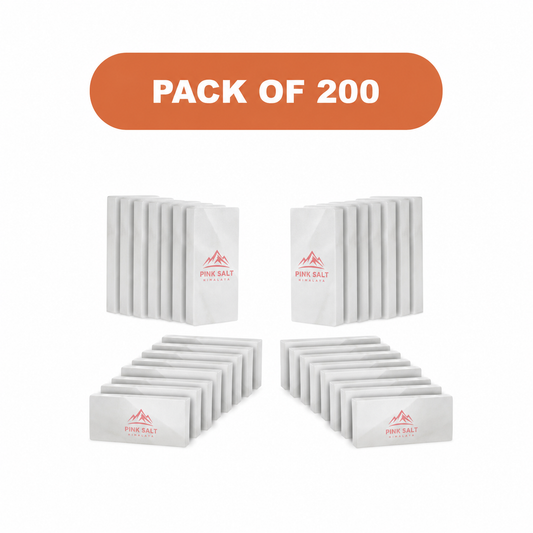 Pink Salt Himalaya branded white salt tiles - Himalayan White Salt Tiles 8" x 4" x 1"- Pack of 200