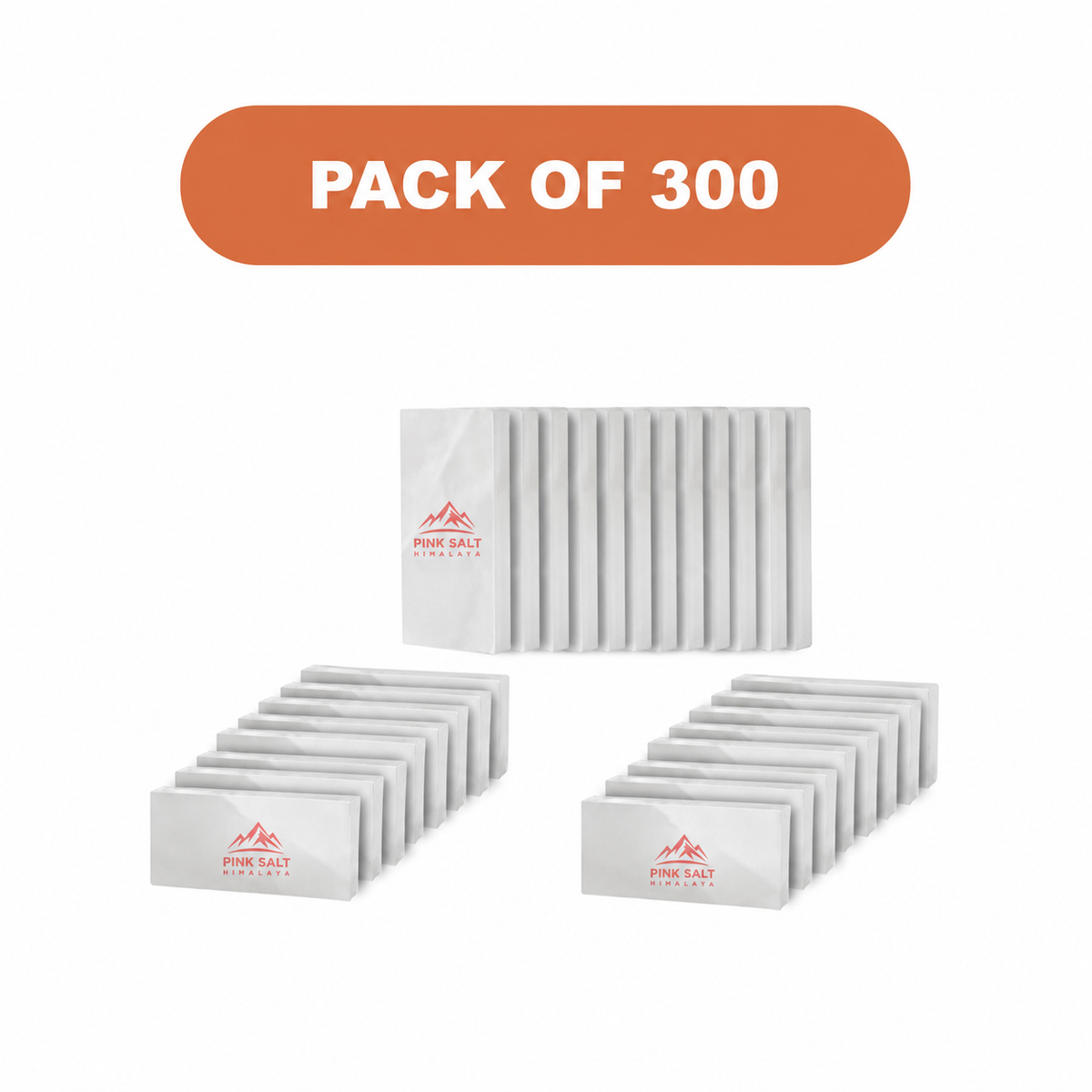 Pink Salt Himalaya branded white salt tiles - Himalayan White Salt Tiles 8" x 4" x 1"- Pack of 300