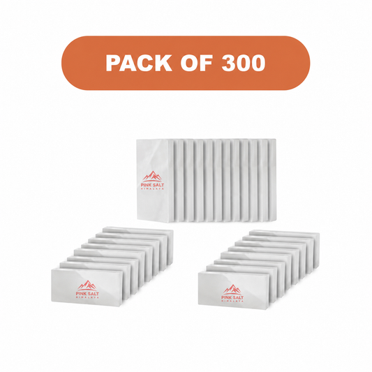 Pink Salt Himalaya branded white salt tiles - Himalayan White Salt Tiles 8" x 4" x 1"- Pack of 300