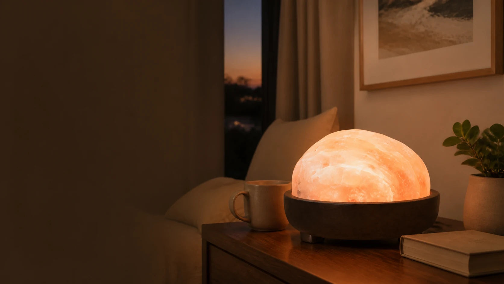 A warmer room starts with one lamp.
